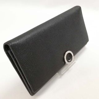 【美品級】BVLGARI(ブルガリ)ロゴクリップ 長財布 ブラックカラー メンズ