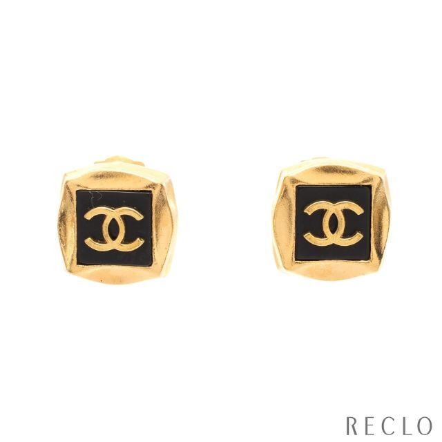 大注目 - CHANEL ココマーク 96P ブラック ゴールド GP イヤリング