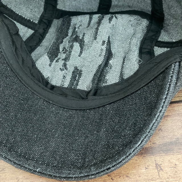 メンズ ブラック 綿素材　ダメージ加工ハンチング　コットン　シンプル　帽子 メンズの帽子(ハンチング/ベレー帽)の商品写真
