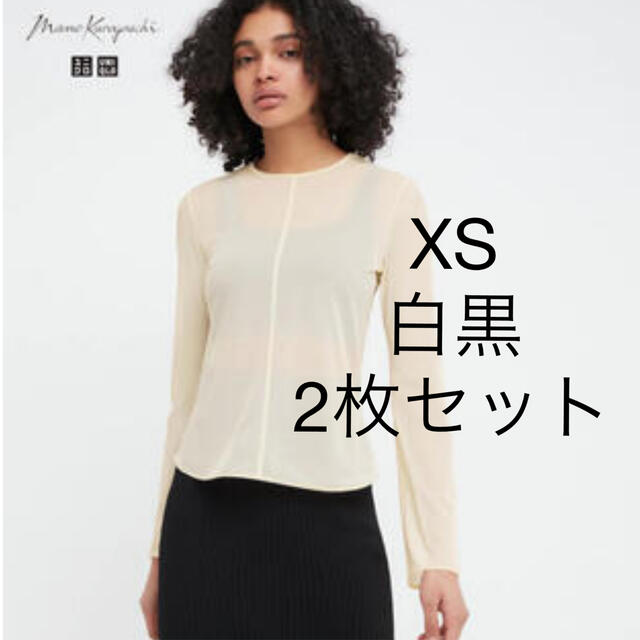 UNIQLO(ユニクロ)の【最終値下げ】ユニクロ×マメクロ レディースのトップス(Tシャツ(長袖/七分))の商品写真