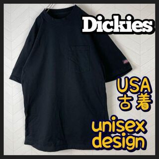 ディッキーズ(Dickies)のUSA古着 ディッキーズ Tシャツ ポケT 半袖 ワンポイント ブラック メンズ(Tシャツ/カットソー(半袖/袖なし))