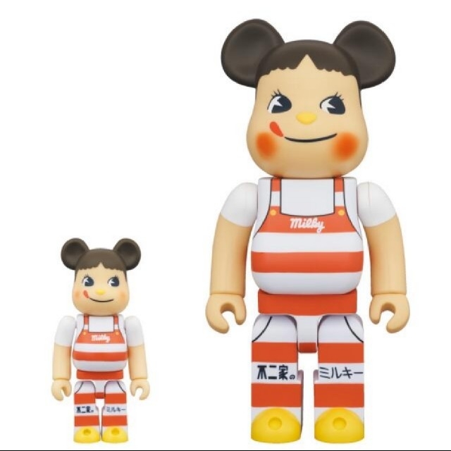 BE@RBRICK ペコちゃん ミルキー三角帽子デザイン 100％ ＆ 400％