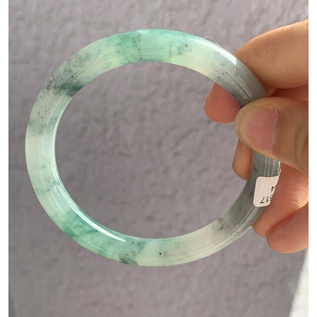 本翡翠バングル ミャンマー産 緑 氷種 天然 烏鶏 魔除け 爽やか 希少