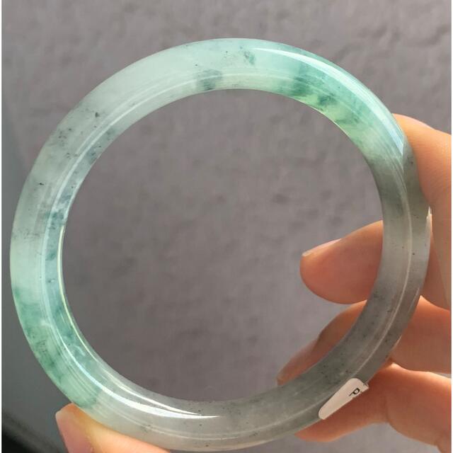 本翡翠バングル ミャンマー産 緑 氷種 天然 烏鶏 魔除け 爽やか 希少