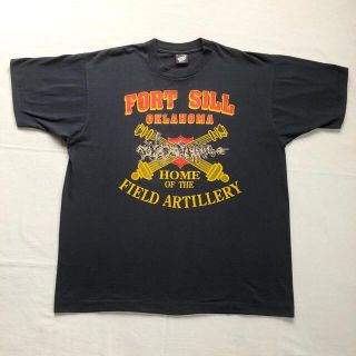 アートヴィンテージ(ART VINTAGE)の80s 90s USA製 U.S. ARMY FORT SILL Tシャツ 昔(Tシャツ/カットソー(半袖/袖なし))