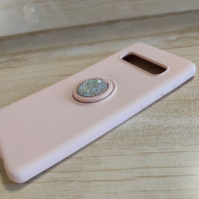 Samsung Galaxy S10 スマホケース ビジューリング ベージュピン スマホ/家電/カメラのスマホアクセサリー(Androidケース)の商品写真