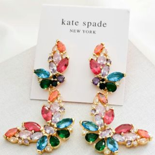 ケイトスペードニューヨーク(kate spade new york)のNEW【新品】kate spade 　ソーシャルバタフライダブルドロップピアス(ピアス)