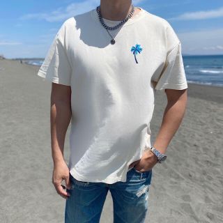 ロンハーマン(Ron Herman)の立体プリントがかわいい◎ウェストコーストパフTシャツ　クリームホワイト　RVCA(Tシャツ/カットソー(半袖/袖なし))