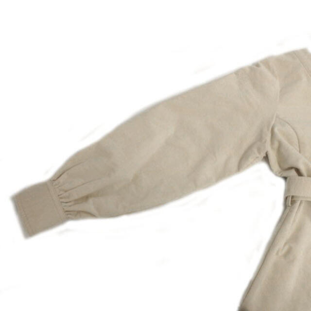 SLY(スライ)のスライ SLY コート ノーカラー サッシュベルト ベロア調 ベージュ 1 レディースのジャケット/アウター(その他)の商品写真
