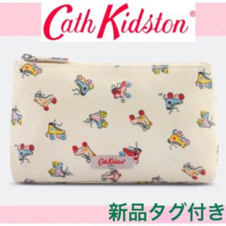 キャスキッドソン(Cath Kidston)の新品タグ付き キャスキッドソン ポーチ ローラースケート柄 送料無料(ポーチ)