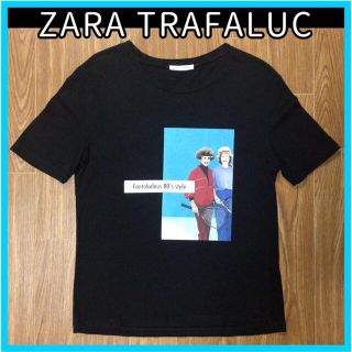 ザラ(ZARA)のZARA TRAFALUC レディース Tシャツ 半袖 夏 ザラ M 黒 半袖T(Tシャツ(半袖/袖なし))