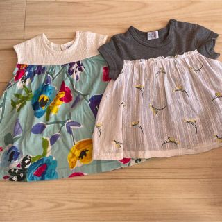 ハッカベビー(hakka baby)のハッカベビー 花柄 ワンピース トップス セット(Ｔシャツ)