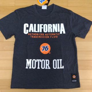 セブンティーシックスルブリカンツ(76 Lubricants)のL　③ユニオン76　バックプリント　新品　半袖Tシャツ　濃グレー(Tシャツ/カットソー(半袖/袖なし))