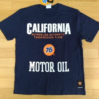 セブンティーシックスルブリカンツ(76 Lubricants)のL　③ユニオン76　バックプリント　新品　半袖Tシャツ　紺(Tシャツ/カットソー(半袖/袖なし))