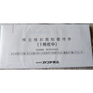 カワチ薬品 株主優待券 5000円分(ショッピング)