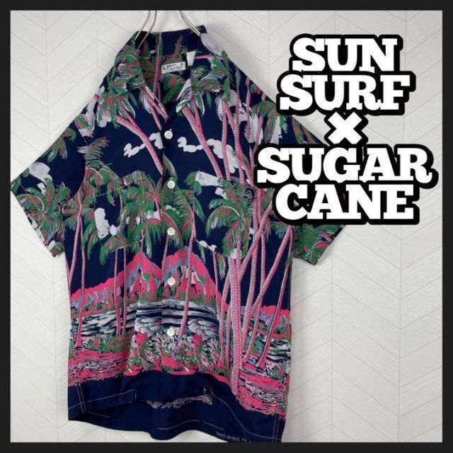 SUN SURF サンサーフ　アロハシャツ　パームツリー　ダイアモンドヘッド　L