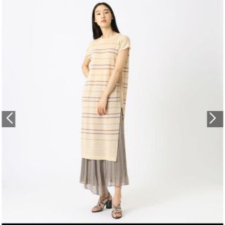 コムサデモード(COMME CA DU MODE)のコムサCOMME CAの麻の夏ワンピ♪美品。(ひざ丈ワンピース)