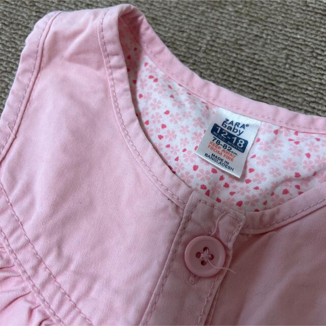 ZARA KIDS(ザラキッズ)のZARA baby＊ノースリーブワンピース80 キッズ/ベビー/マタニティのベビー服(~85cm)(ワンピース)の商品写真