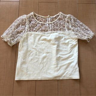 ティティアンドコー(titty&co)の《美品》 ティティ＆コー レース　トップス　カットソーブラウス(シャツ/ブラウス(半袖/袖なし))