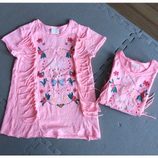 ザラキッズ(ZARA KIDS)の未使用 ２着! 122 116 Zara Tシャツ 双子 年子 送料込み(Tシャツ/カットソー)