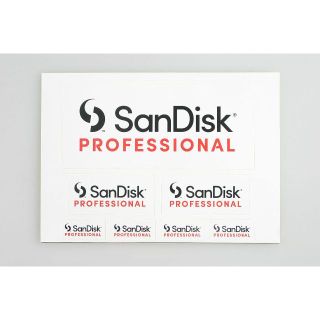 サンディスク(SanDisk)の非売品 SanDisk ノベルティ ロゴ入り ステッカー シール 白(その他)