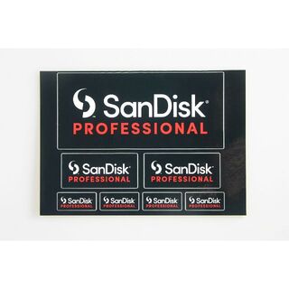 サンディスク(SanDisk)の非売品 SanDisk ノベルティ ロゴ入り ステッカー シール 黒(その他)