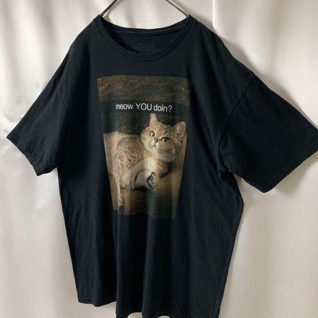 良デザイン OLD アニマルプリントTシャツ 猫 キャット ユニセックス 古着 メンズのトップス(Tシャツ/カットソー(半袖/袖なし))の商品写真