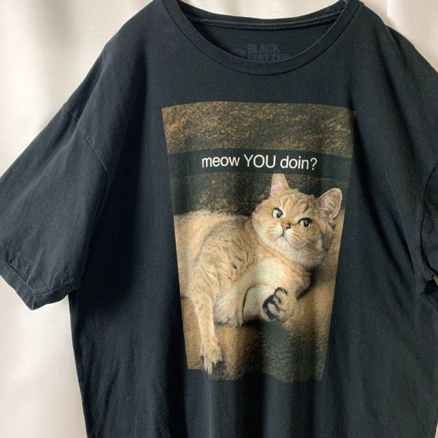 良デザイン OLD アニマルプリントTシャツ 猫 キャット ユニセックス 古着 メンズのトップス(Tシャツ/カットソー(半袖/袖なし))の商品写真