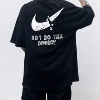 韓国ファッション バッグプリント ビッグロゴ Tシャツ ブラック 黒(Tシャツ/カットソー(半袖/袖なし))