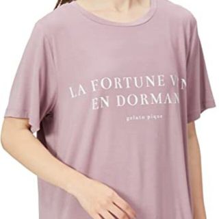 ジェラートピケ(gelato pique)のジェラートピケ　レーヨンロゴＴシャツ　ピンク色(Tシャツ(半袖/袖なし))