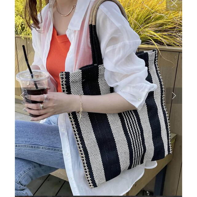 Discoat(ディスコート)の【TARANGO】JUTE TOTE ブラック レディースのバッグ(トートバッグ)の商品写真