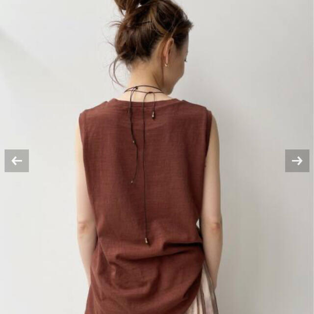 L'Appartement DEUXIEME CLASSE(アパルトモンドゥーズィエムクラス)の新品☆L'Appartement☆Botanical Tank Top ボルドー レディースのトップス(タンクトップ)の商品写真