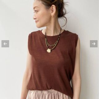 アパルトモンドゥーズィエムクラス(L'Appartement DEUXIEME CLASSE)の新品☆L'Appartement☆Botanical Tank Top ボルドー(タンクトップ)