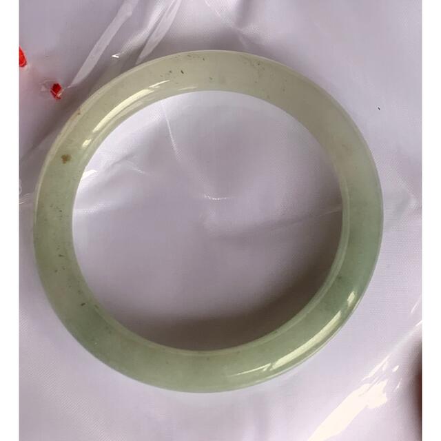 としてご 本翡翠バングル 氷種 お買い得品 漂花 天然 一点物 魔除け