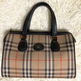 バーバリー(BURBERRY)のBURBERRY ボストンバッグ　ハンドバッグ　肘掛け　ノバチェック　レザー(ハンドバッグ)