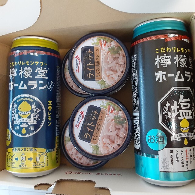 コカ・コーラ(コカコーラ)の檸檬堂ホームランサイズとツナ缶 食品/飲料/酒の酒(リキュール/果実酒)の商品写真