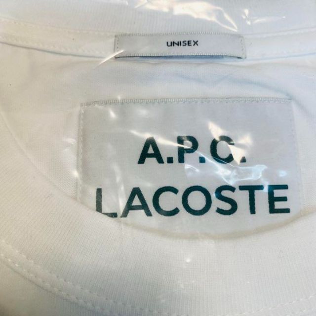 A.P.C(アーペーセー)のA.P.C&LACOSTE  アーペーセー　ラコステ　ユニセックス　S　白 レディースのトップス(Tシャツ(半袖/袖なし))の商品写真