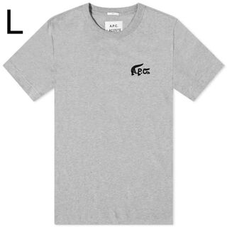 アーペーセー(A.P.C)のA.P.C&LACOSTE  アーペーセー　ラコステ　ユニセックス　L グレー(Tシャツ/カットソー(半袖/袖なし))