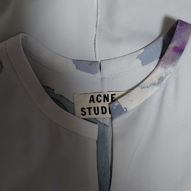 Acne Studios(アクネストゥディオズ)の美品 ACNE studios 水彩画 プリントワンピース 水彩 アクネ ドレス レディースのワンピース(ひざ丈ワンピース)の商品写真