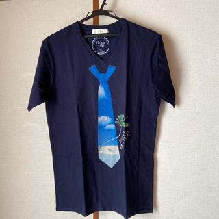 イッカ(ikka)のikka Tシャツ　Lサイズ　Vネック(Tシャツ(半袖/袖なし))