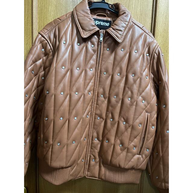 Supreme - Supreme Quilted Studded Leather Jacket