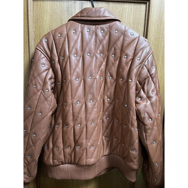 レザージャ】 Supreme - Supreme Quilted Studded Leather Jacketの