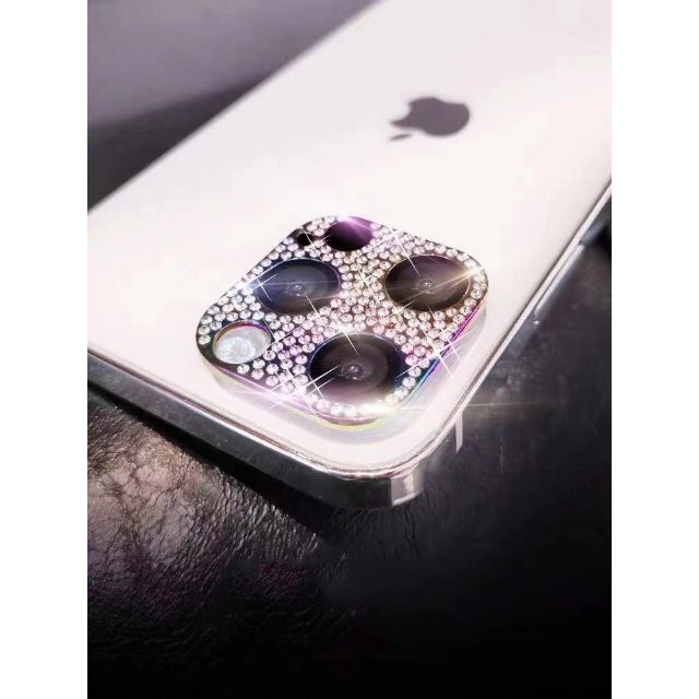 iPhone13mini　レンズカバー　キラキラ　ダイヤモンド風 スマホ/家電/カメラのスマホアクセサリー(保護フィルム)の商品写真
