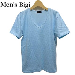 メンズビギ(MEN'S BIGI)のMEN'S BIGI 半袖Tシャツ　無地Tシャツ　青　水色(Tシャツ/カットソー(半袖/袖なし))