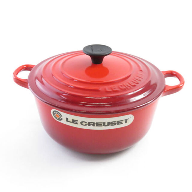 LE CREUSET - ルクルーゼ ココットロンド 両手鍋 レッド20cm ラウンド