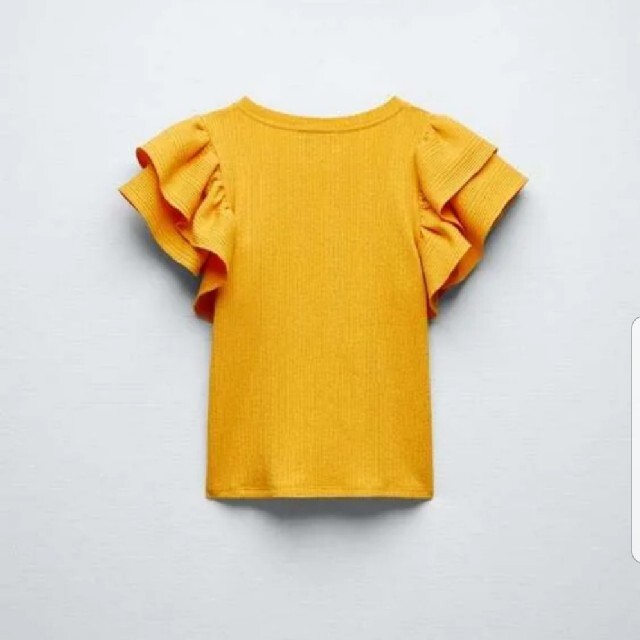 ZARA(ザラ)のZARA フリル付きTシャツ レディースのトップス(Tシャツ(半袖/袖なし))の商品写真