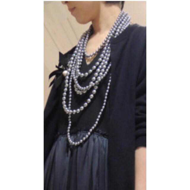 プティローブノアpetite robe noir プティパール 6連 ネックレス
