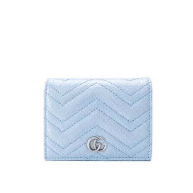 希少 GUCCI グッチ パイソン GGマーモント ウォレット 財布 水色-