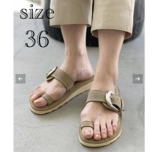 CAMINANDO Thumb Loop Sandal 36 ベージュ  新品サンダル