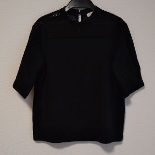 ビューティアンドユースユナイテッドアローズ(BEAUTY&YOUTH UNITED ARROWS)のBY 天竺×レース5分袖ハイネックカットソー(カットソー(半袖/袖なし))